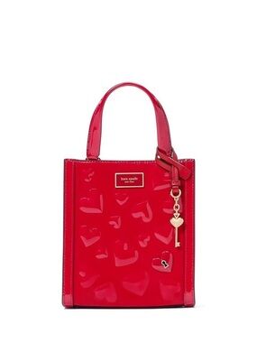 kate spade new york Key To My Heart Embossed Patent Leather Manhattan Mini Tote